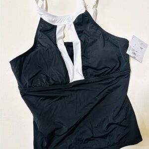 Black and White Women's Halter Top